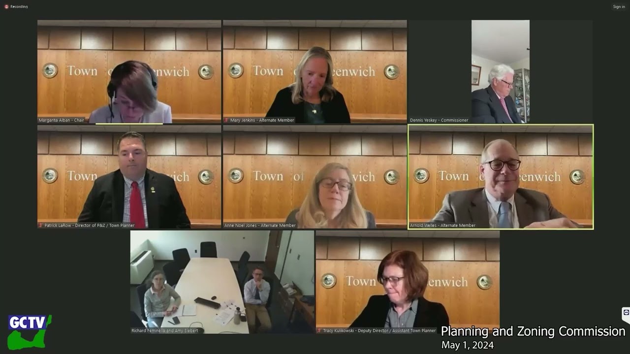 Planning & Zoning Commission, Apri 30, 2024 Greenwich Community